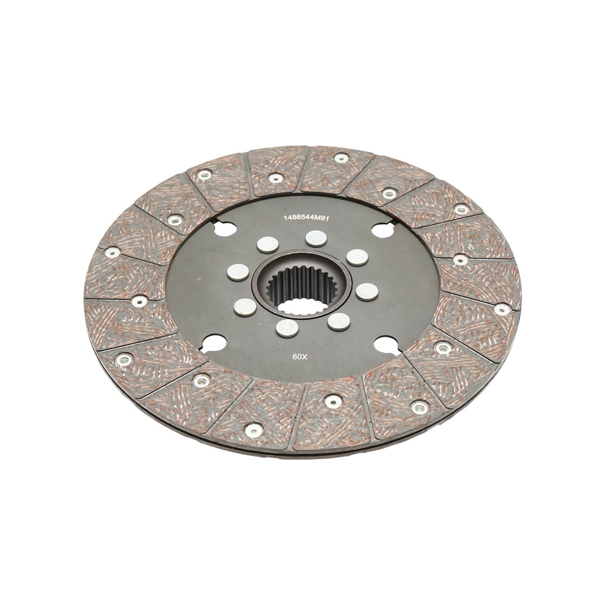 Disc ambreiaj priza de putere Massey Ferguson diametru exterior 250mm, interior 1-38mm, interior 2-41mm, 25 caneluri OEM 1865836M91